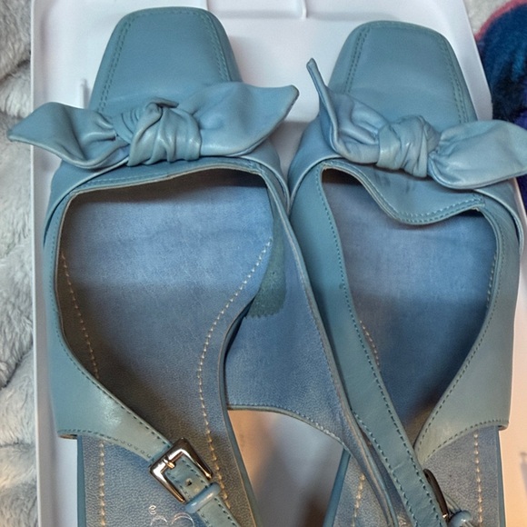 Franco Sarto Sky Blue Heels with Knotted Bow - Picture 10 of 10